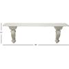 imageDeco 79 Wall Shelf 40quot L x 7quot W x 13quot H White40L x 7W x 13H