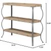 imageDeco 79 Wood 2 Shelves Console Table with Bowed Grey Metal Legs 39quot x 13quot x 33quot Brown