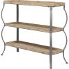 imageDeco 79 Wood 2 Shelves Console Table with Bowed Grey Metal Legs 39quot x 13quot x 33quot Brown