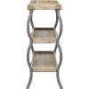 imageDeco 79 Wood 2 Shelves Console Table with Bowed Grey Metal Legs 39quot x 13quot x 33quot Brown