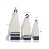 imageDeco 79 Wood Buoy Handmade Decorative Sculpture Home Decor Statues with Rope Accents Set of 3 Accent Figurines 17quot 15quot 12quotH White