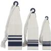 imageDeco 79 Wood Buoy Handmade Decorative Sculpture Home Decor Statues with Rope Accents Set of 3 Accent Figurines 17quot 15quot 12quotH White