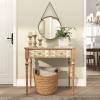 imageDeco 79 Wood Floral Intricately Carved 2 Drawers Console Table 36quot x 16quot x 33quot Brown