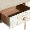 imageDeco 79 Wood Floral Intricately Carved 2 Drawers Console Table 36quot x 16quot x 33quot Brown