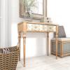 imageDeco 79 Wood Floral Intricately Carved 2 Drawers Console Table 36quot x 16quot x 33quot Brown