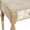 imageDeco 79 Wood Floral Intricately Carved 2 Drawers Console Table 36quot x 16quot x 33quot Brown