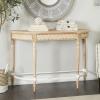 imageDeco 79 Wood Floral Intricately Carved Console Table with Woven Detail 44quot x 16quot x 31quot Brown