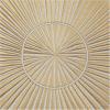 imageDeco 79 Wood Geometric Home Wall Decor Arches Panel Wall Sculpture with Overlapping Gold Arches Wall Art 157quot x 13quot x 432quot Light BrownGold