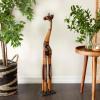 imageDeco 79 Wood Giraffe Decorative Sculpture Home Decor Statue Accent Figurine 11quot x 6quot x 47quot BrownOrange