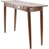 imageDeco 79 Wood Rectangle Console Table with Silver Pull Handles 45quot x 16quot x 30quot Dark Brown