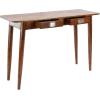 imageDeco 79 Wood Rectangle Console Table with Silver Pull Handles 45quot x 16quot x 30quot Dark Brown