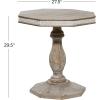 imageDeco 79 Wood Scroll Handmade Side End Accent Table Intricately Carved End Table Side Table 28quot x 28quot x 30quot Brown