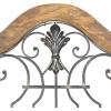 imageDeco 79 Wood Scroll Home Wall Decor Distressed Door Inspired Ornamental Panel Wall Sculpture with Black Metal Wire Details Wall Art 20quot x 3quot x 71quot BrownBrown