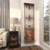 imageDeco 79 Wood Scroll Home Wall Decor Distressed Door Inspired Ornamental Panel Wall Sculpture with Black Metal Wire Details Wall Art 20quot x 3quot x 71quot BrownBrown