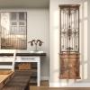 imageDeco 79 Wood Scroll Home Wall Decor Distressed Door Inspired Ornamental Panel Wall Sculpture with Black Metal Wire Details Wall Art 20quot x 3quot x 71quot BrownBrown