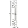 imageDeco 79 Wood Scroll Home Wall Decor Distressed Door Inspired Ornamental Panel Wall Sculpture with Black Metal Wire Details Wall Art 20quot x 3quot x 71quot BrownCream