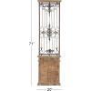 imageDeco 79 Wood Scroll Home Wall Decor Distressed Door Inspired Ornamental Panel Wall Sculpture with Black Metal Wire Details Wall Art 20quot x 3quot x 71quot BrownBrown