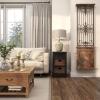 imageDeco 79 Wood Scroll Home Wall Decor Distressed Door Inspired Ornamental Panel Wall Sculpture with Black Metal Wire Details Wall Art 20quot x 3quot x 71quot BrownBrown