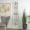 imageDeco 79 Wood Scroll Home Wall Decor Distressed Door Inspired Ornamental Panel Wall Sculpture with Black Metal Wire Details Wall Art 20quot x 3quot x 71quot BrownCream