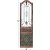 imageDeco 79 Wood Scroll Home Wall Decor Distressed Door Inspired Ornamental Panel Wall Sculpture with Black Metal Wire Details Wall Art 20quot x 3quot x 71quot BrownBrown