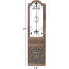 imageDeco 79 Wood Scroll Home Wall Decor Distressed Door Inspired Ornamental Panel Wall Sculpture with Black Metal Wire Details Wall Art 20quot x 3quot x 71quot BrownBrown
