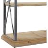 imageDeco 79 Wood Shelving Unit 5 Shelf with Gray Metal XFrame 48quot x 17quot x 72quot Brown