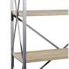 imageDeco 79 Wood Shelving Unit 5 Shelf with Gray Metal XFrame 48quot x 17quot x 72quot Brown