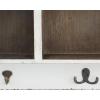 imageDeco 79 Wooden 1 Shelf Wall Shelf with Hooks 33quot x 5quot x 19quot White