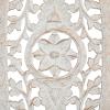 imageDeco 79 Wooden Floral Handmade Home Wall Decor Intricately Carved Wall Sculpture Wall Art 16quot x 1quot x 48quot White158L x 1W