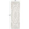 imageDeco 79 Wooden Floral Handmade Home Wall Decor Intricately Carved Wall Sculpture Wall Art 16quot x 1quot x 48quot White158L x 1W