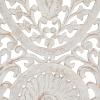 imageDeco 79 Wooden Floral Handmade Home Wall Decor Intricately Carved Wall Sculpture Wall Art 16quot x 1quot x 48quot White24L x 1W