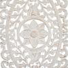 imageDeco 79 Wooden Floral Handmade Home Wall Decor Intricately Carved Wall Sculpture Wall Art 16quot x 1quot x 48quot White24L x 1W