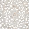 imageDeco 79 Wooden Floral Handmade Home Wall Decor Intricately Carved Wall Sculpture Wall Art 16quot x 1quot x 48quot White24L x 1W