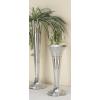 imageThe Novogratz Aluminum Metal Decorative Vase Flute Shaped Centerpiece Vase Flower Vase for Home Decoration 6quot x 6quot x 15quot Silver