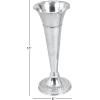 imageThe Novogratz Aluminum Metal Decorative Vase Flute Shaped Centerpiece Vase Flower Vase for Home Decoration 6quot x 6quot x 15quot Silver