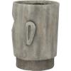 imageThe Novogratz Magnesium Oxide Indoor Outdoor Planter Easter Island Head Large Planter Pot Planter 13quot x 14quot x 18quot Dark GrayBrown