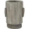 imageThe Novogratz Magnesium Oxide Indoor Outdoor Planter Easter Island Head Large Planter Pot Planter 13quot x 14quot x 18quot Dark GrayBrown