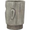 imageThe Novogratz Magnesium Oxide Indoor Outdoor Planter Easter Island Head Large Planter Pot Planter 13quot x 14quot x 18quot Dark GrayBrown