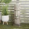 imageThe Novogratz Magnesium Oxide Indoor Outdoor Planter Easter Island Head Large Planter Pot Planter 13quot x 14quot x 18quot Dark GrayBrown