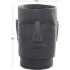 imageThe Novogratz Magnesium Oxide Indoor Outdoor Planter Easter Island Head Large Planter Pot Planter 13quot x 14quot x 18quot Dark GrayDark Gray