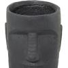 imageThe Novogratz Magnesium Oxide Indoor Outdoor Planter Easter Island Head Large Planter Pot Planter 13quot x 14quot x 18quot Dark GrayDark Gray