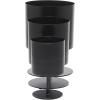 imageThe Novogratz Metal Indoor Outdoor Planter Small Planter Pot Set of 3 Planters 14quot 12quot 10quotH BlackBlack