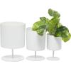 imageThe Novogratz Metal Indoor Outdoor Planter Small Planter Pot Set of 3 Planters 14quot 12quot 10quotH BlackWhite
