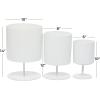 imageThe Novogratz Metal Indoor Outdoor Planter Small Planter Pot Set of 3 Planters 14quot 12quot 10quotH BlackWhite