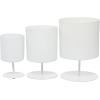 imageThe Novogratz Metal Indoor Outdoor Planter Small Planter Pot Set of 3 Planters 14quot 12quot 10quotH BlackWhite