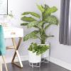 imageThe Novogratz Metal Indoor Outdoor Planter Small Planter Pot Set of 3 Planters 14quot 12quot 10quotH BlackWhite
