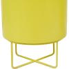 imageThe Novogratz Metal Indoor Outdoor Planter Small Planter Pot Set of 3 Planters 14quot 12quot 10quotH BlackYellow