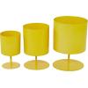 imageThe Novogratz Metal Indoor Outdoor Planter Small Planter Pot Set of 3 Planters 14quot 12quot 10quotH BlackYellow