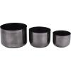 imageCosmoLiving by Cosmopolitan Metal Indoor Outdoor Planter Small Planter Pot Set of 3 Planters 9 7 6H SilverBlack