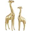 imageCosmoLiving by Cosmopolitan Polystone Giraffe Decorative Sculpture Home Decor Statues Set of 2 Accent Figurines 12quot 15quotH GoldGold